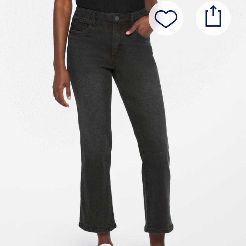 Democracy Charcoal Straight-Leg Jeans